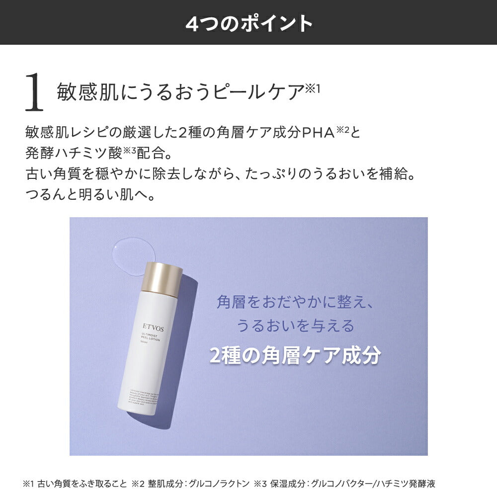 【限量】ETVOS 極致保濕去角質拭抹化妝水 Ultimoist Peel Lotion 150mL