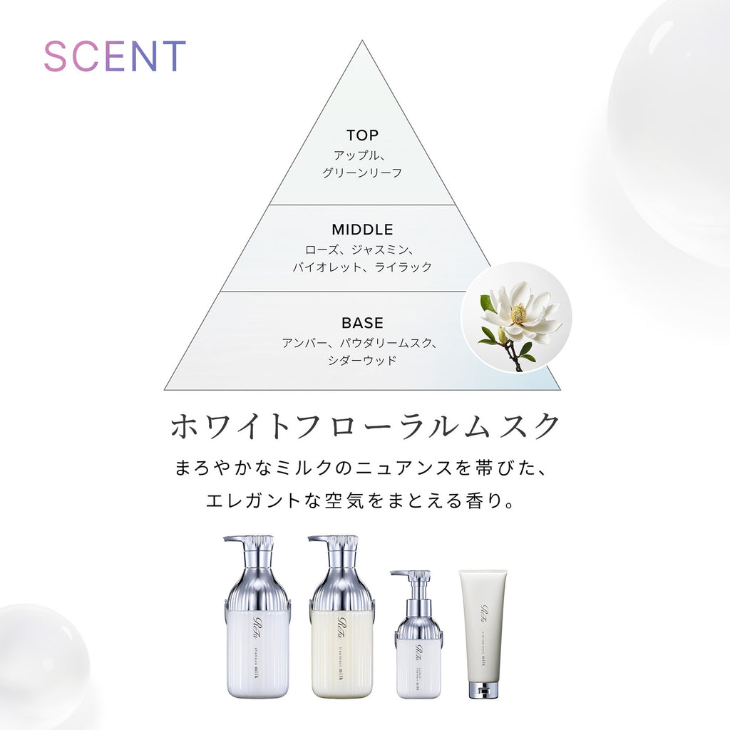 ReFa 牛奶蛋白WHITE系列 洗頭水/ 護髮素 Milk Protein WHITE LINE Shampoo/Treatment 500mL / 500g