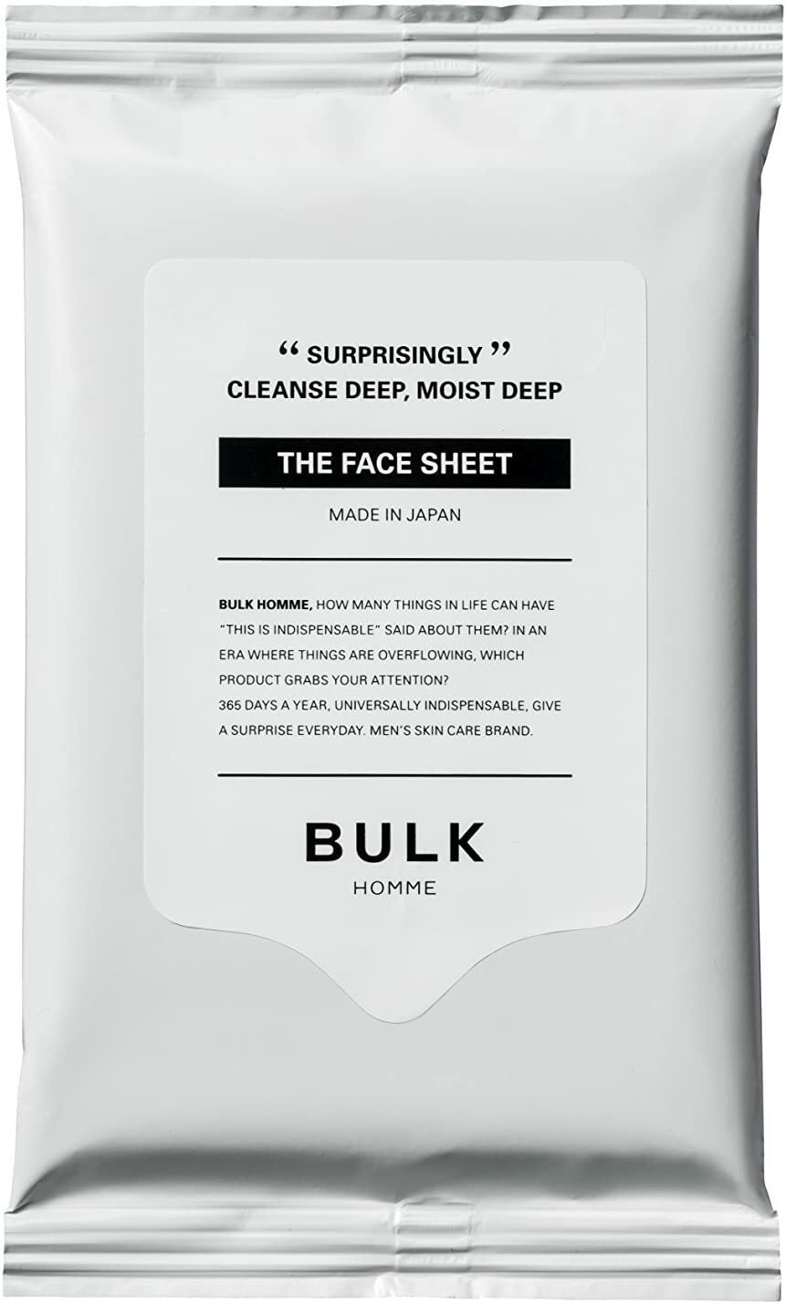 BULK HOMME 臉部專用濕紙巾 Face Sheet 一包10張