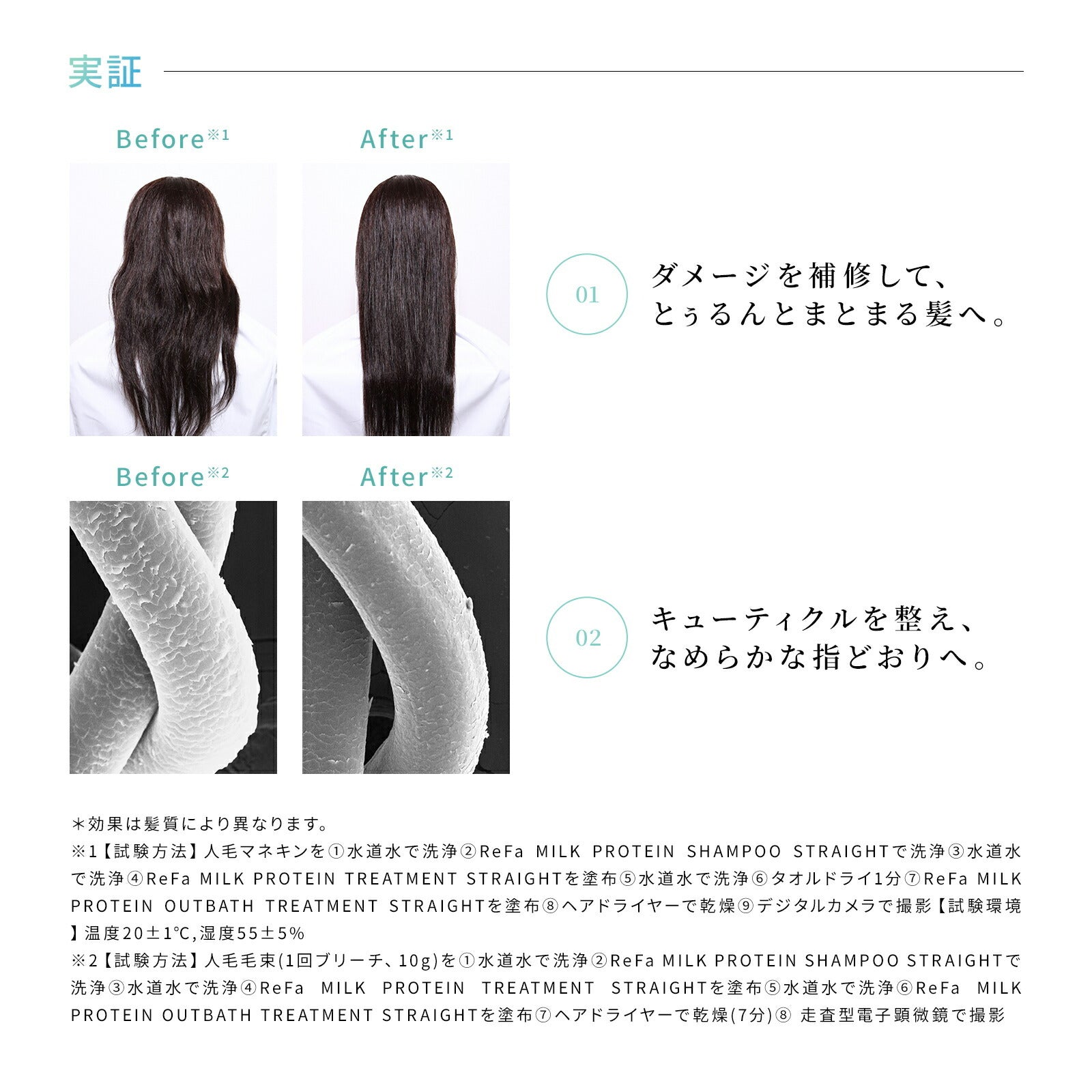 ReFa 牛奶蛋白直順系列 洗頭水／護髮素 Milk Protein STRAIGHT LINE Shampoo/Treatment 500g/500mL