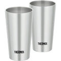 Thermos 膳魔師 平底杯 300mL / 400mL 一套兩個 銀色